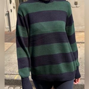 Brianna Cotton Thick Stripe Sweater Brandy Melville (blue/green)